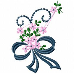 Ribbions And Bows Embroidery Design 11 Ribbions And Bows Embroidery Design 11